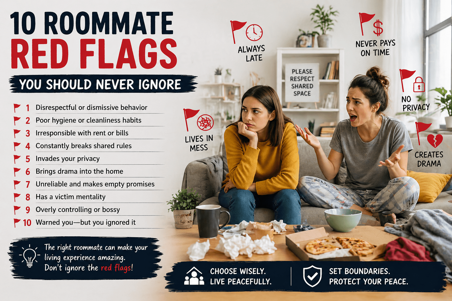10 Roommate Red Flags You Should Never Ignore