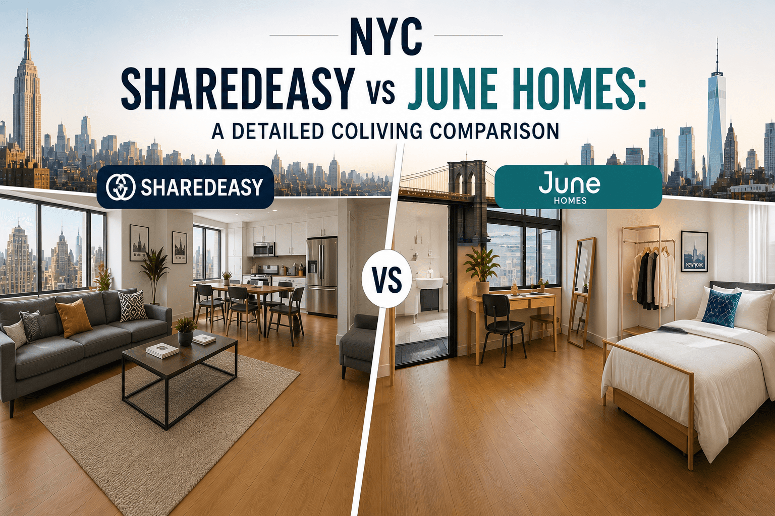 SharedEasy vs June Homes: A Detailed Coliving Comparison