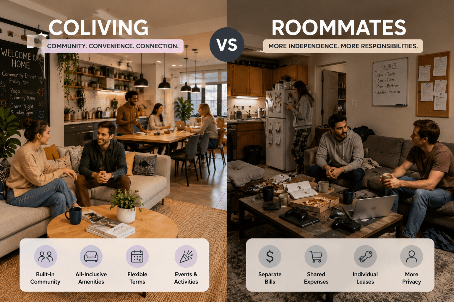 Coliving vs Roommates: What’s the Difference and Which Is Right for You?