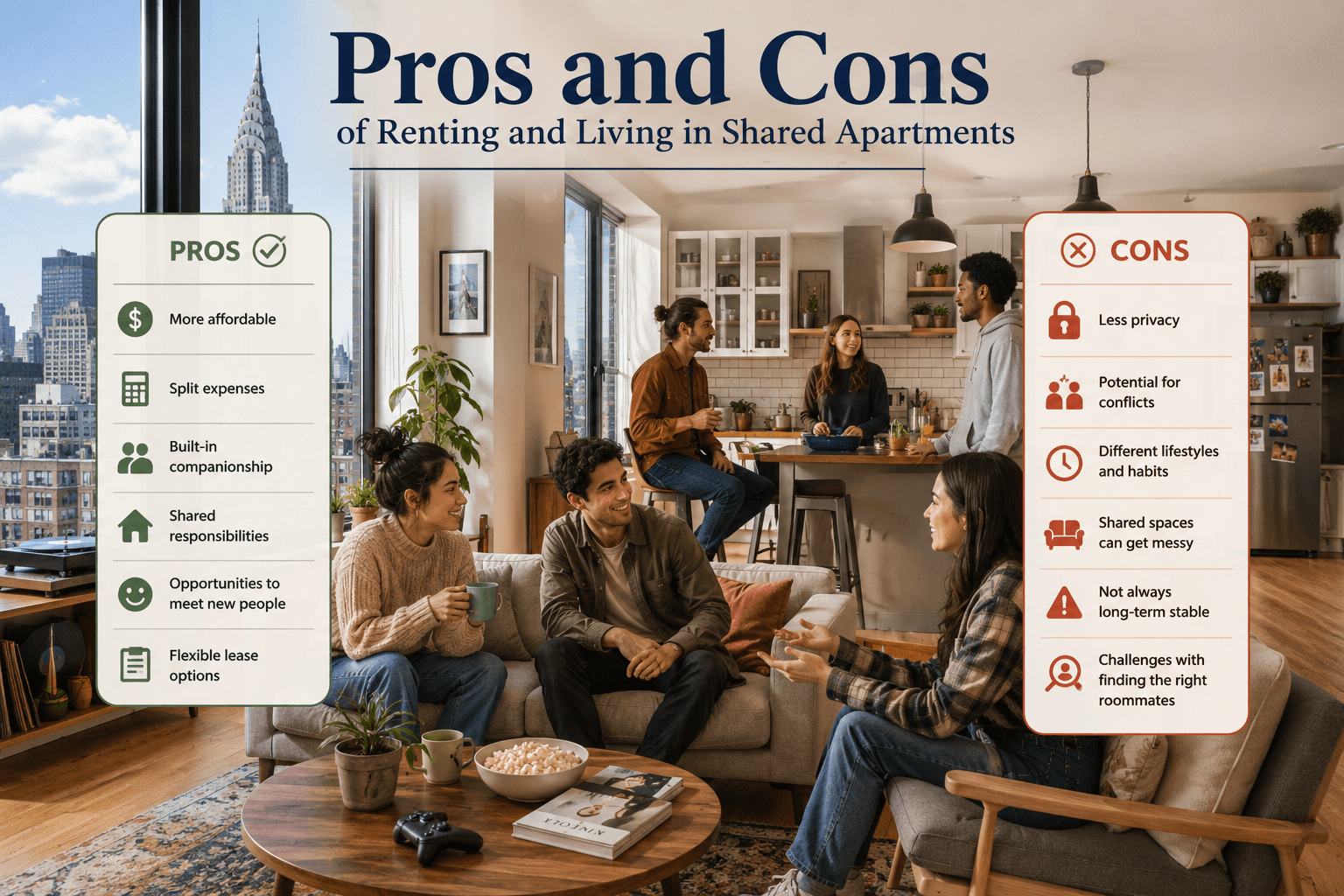 Pros and Cons of Renting and Living in Shared Apartments: What You Need to Know Before Moving In